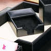 Dacasso Black Bonded Leather 4" x 6" Memo Holder AG-1409